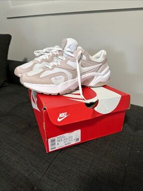 Nike Women's AL8 Blush Pink and White Athletic Sneakers